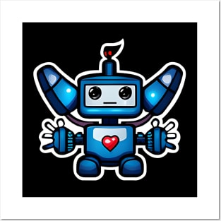 Robo Looking For A Heart & Love Posters and Art